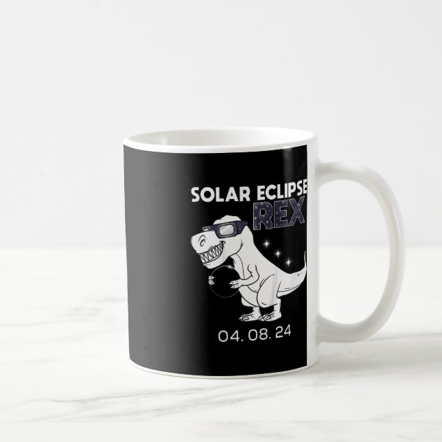 Mug Kids Solar Eclipse T Rex 04.08.2024 Dino Fun Toddl (Droite)