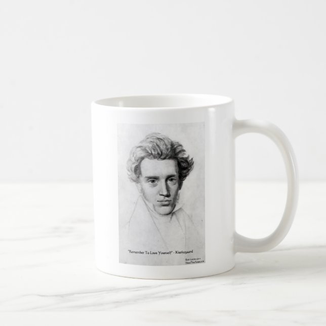 Mug Kierkegaard "Love Yourself" Citation D'Amour Cadea (Droite)