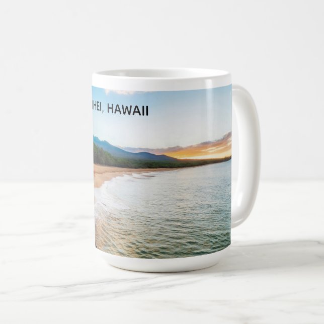 Mug Kihei Maui Hawaii Makena Beach Panorama Photo (Devant droit)
