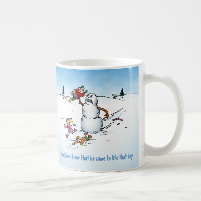 Mug Killer Snowman Funny Cartoon (Droite)