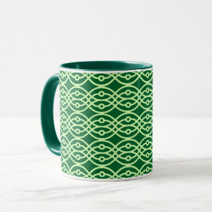 Mug Kimono, vert foncé et vert clair