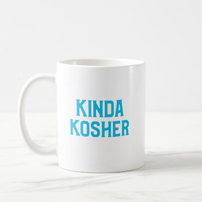 Mug Kinda Kosher Funny Juif Kashrut Pareve (Gauche)