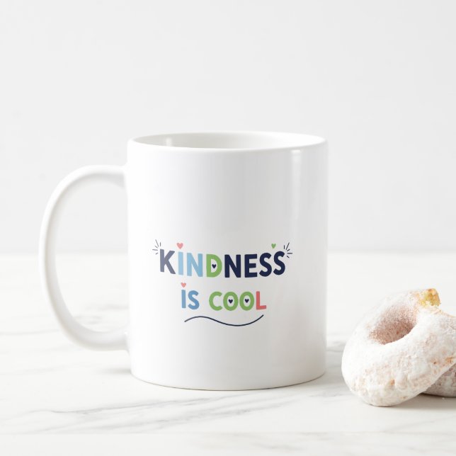 Mug Kindness Is Cool Motivational Quote (Avec donut)