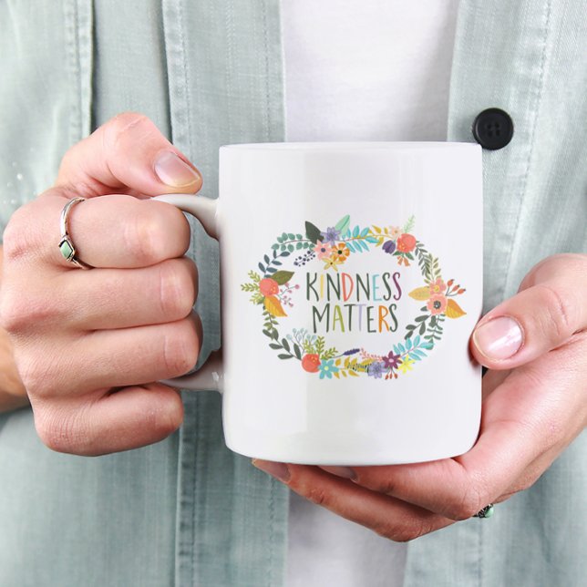 Mug Kindness Matters Colorful Bright Inclual Floral (Créateur téléchargé)