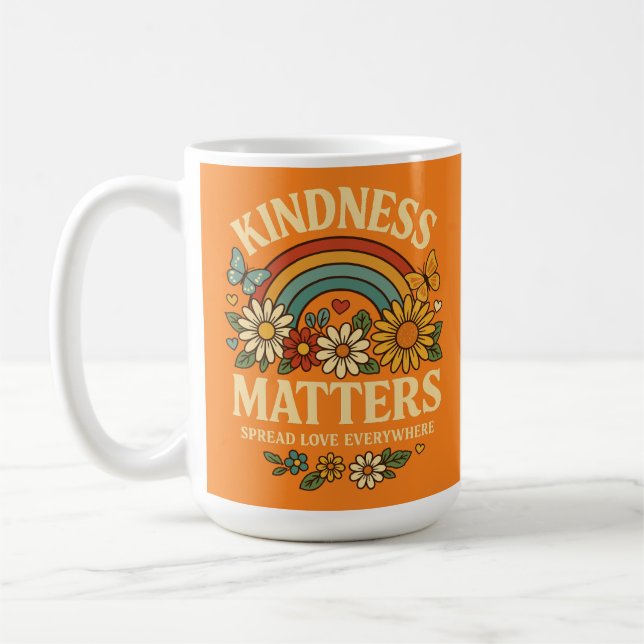Mug Kindy Matters Retro Rainbow Art (Gauche)