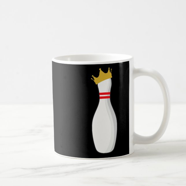 Mug King Bowling Pin Drôle Grèves Graphiques Et Déchet (Droite)