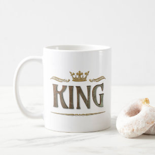 Mug KING - Grand Medieval Royal Crown Letters
