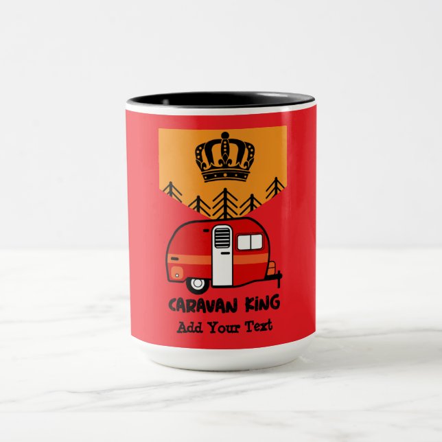 Mug King of the Camper - Drôle Camping RV (Centre)