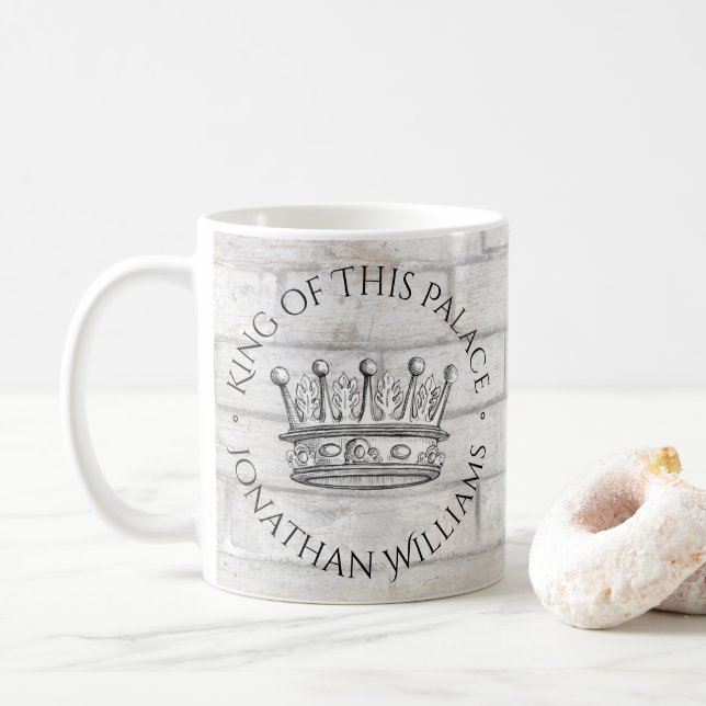 Mug King of This Palace Crown Ajouter un nom (Avec donut)