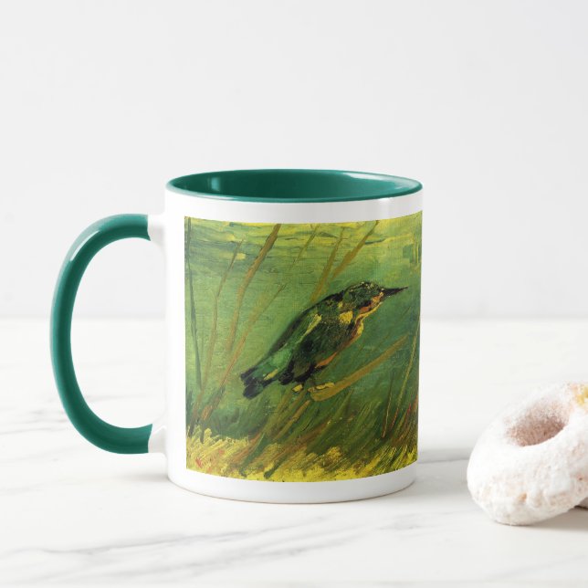 Mug Kingfisher par Vincent van Gogh (Avec donut)
