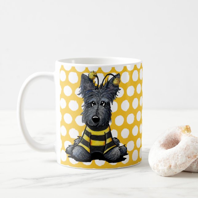 Mug KiniArt Scottie Chien Bee (Avec donut)