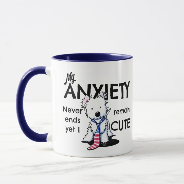 Mug KiniArt Westie Anxiété (Gauche)