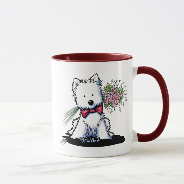 Mug KiniArt Westie Saint-Valentin (Droite)