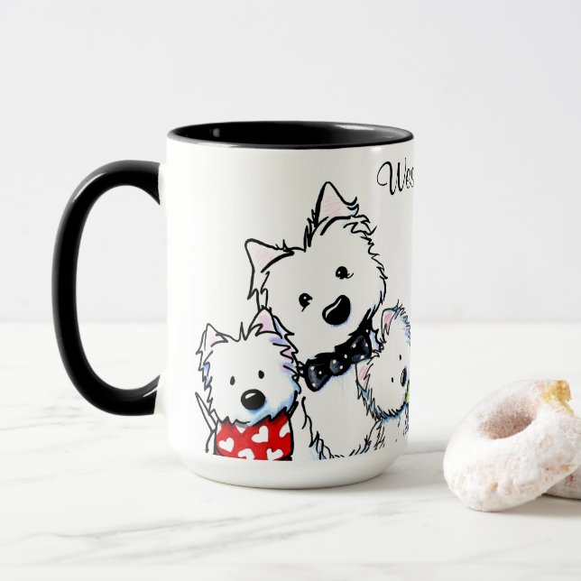 Mug KiniArt Westies (Avec donut)