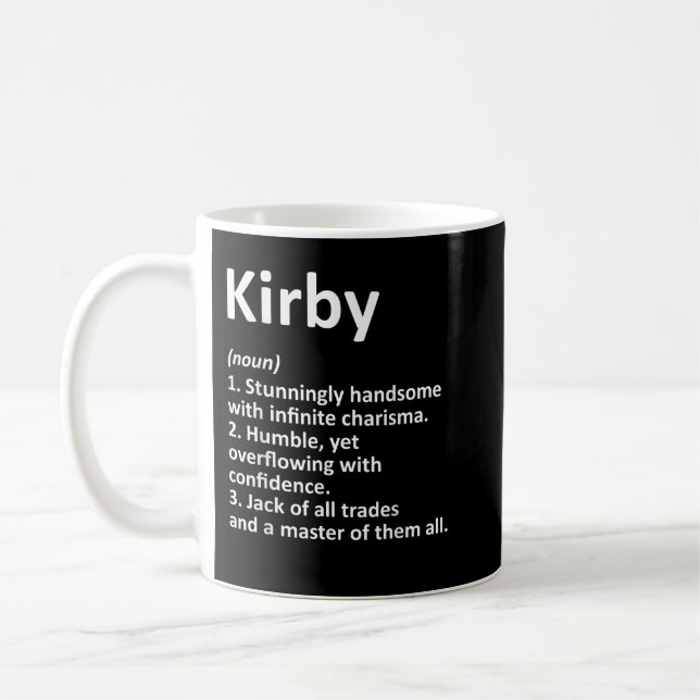 Mug KIRBY Définition Nom personnalisé Amusant Annivers (Gauche)