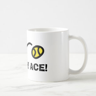 Mug KISS MY ACE, des tongs de tennis funéraires pour e