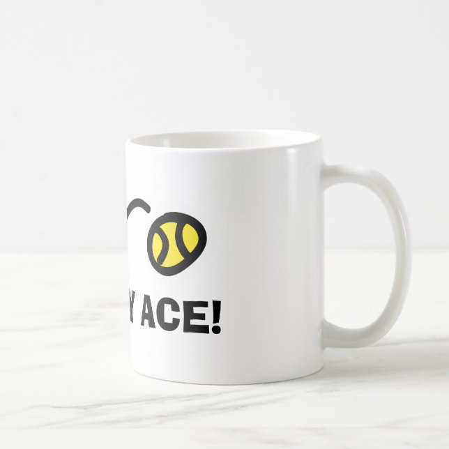 Mug KISS MY ACE, des tongs de tennis funéraires pour e (Droite)
