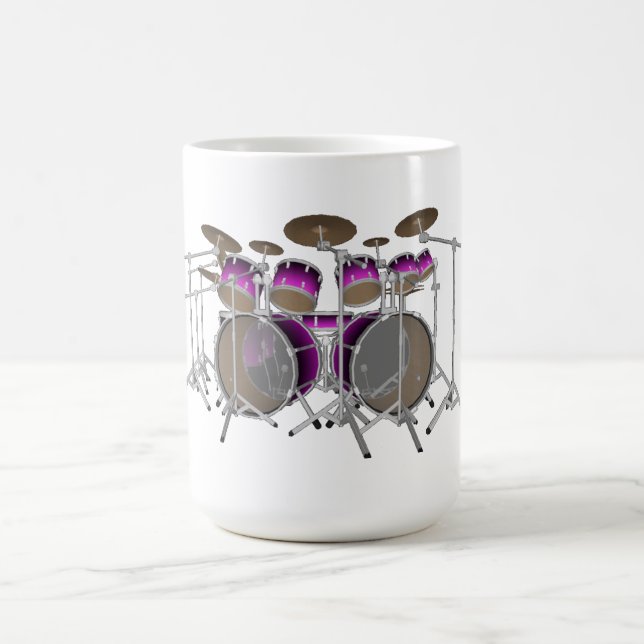 Mug Kit de tambour de 10 morceaux : Gradient violet : (Centre)