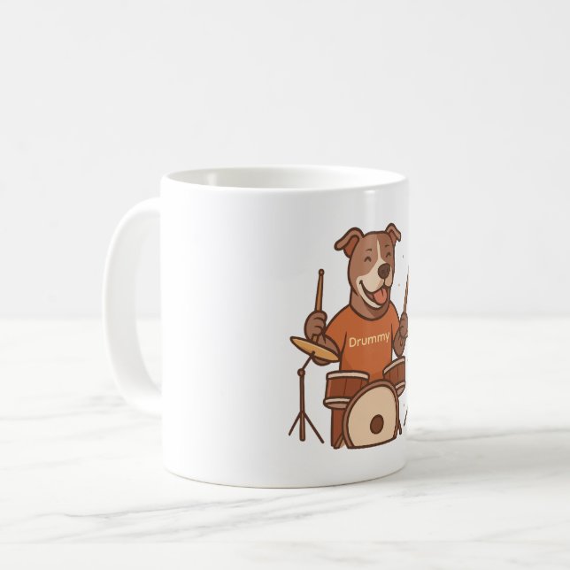 Mug Kit de tambour Pitbull personnalisé - (Devant gauche)