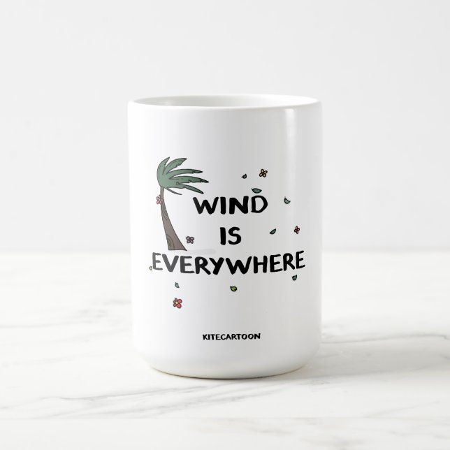 Mug Kiteboard/kitesurf - Le vent est partout (Centre)