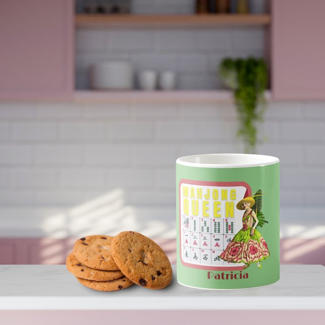 Mug Kitschy Mahjong Reine Personnalisée (Créateur téléchargé)