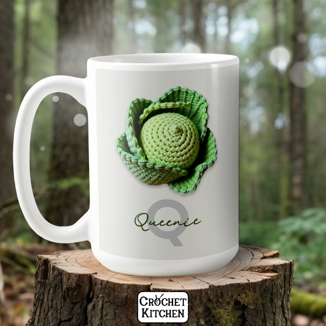 Mug Kitschy Modern Granny Garden Crochet Nom du chou (Créateur téléchargé)