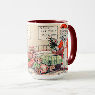 Mug Kittens et Père Noël Cat, Louis Wain
