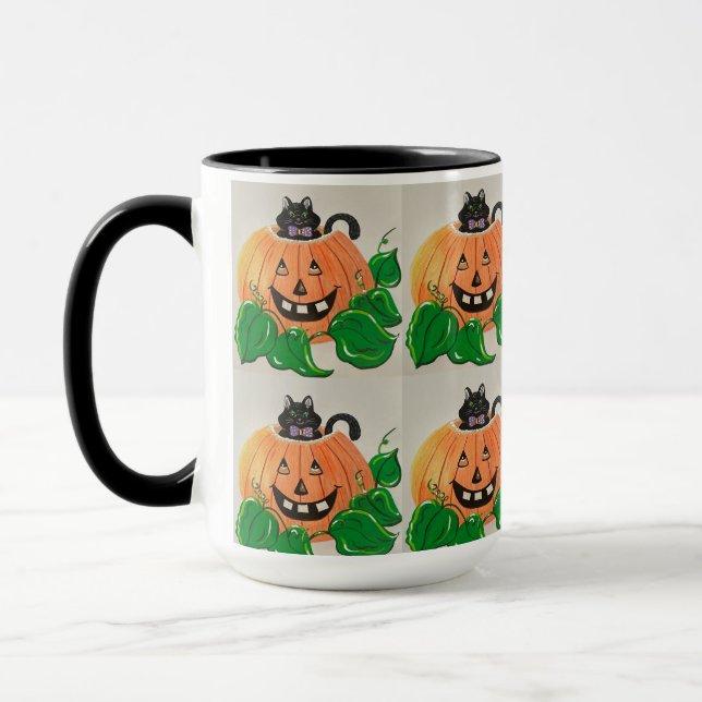 Mug Kitty en Citrouille Candy Jar (Gauche)
