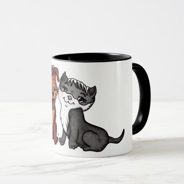 Mug Kitty et Puppy (Devant droit)