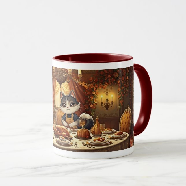 Mug Kitty hôte de Thanksgiving (Devant droit)