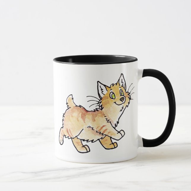 Mug Kitty mannois tigré crème (Droite)