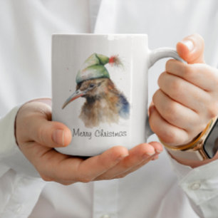 Mug Kiwi de Noël cosy, personnalisé