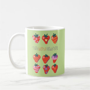 Mug Kiwi Je suis Berry Fond of You Illustrated Strawbe