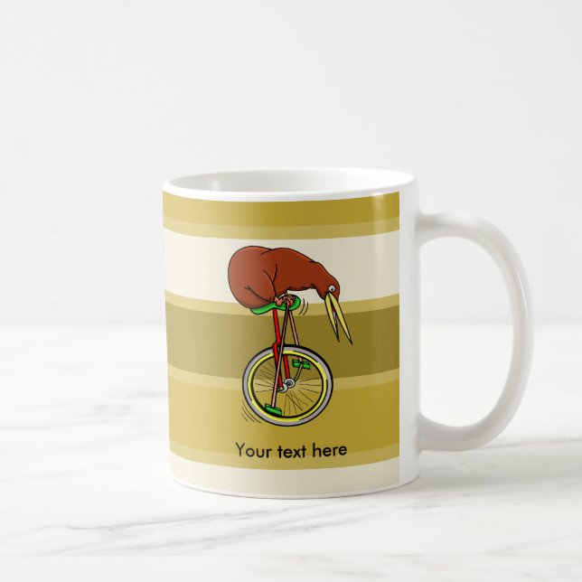 Mug Kiwi Monter Un Monocycle Illustration Drôle (Droite)