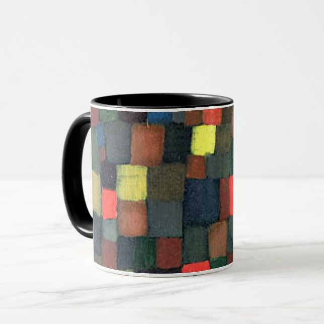 Mug Klee - Harmonie de couleurs abstraite avec des car (Devant gauche)