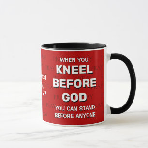 Mug KNEEL Rouge AVANT LA PRIÈRE DE DIEU