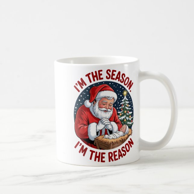 Mug Kneeling Santa Baby Jesus Christmas I'm Season Rea (Droite)