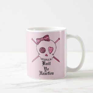 Mug Knit YE Hearties (arrière - plan rose)