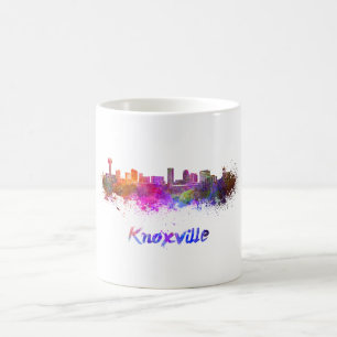 Mug Knoxville skyline in watercolor