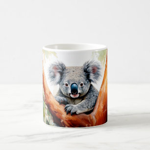 Mug Koala assis dans un eucalyptus