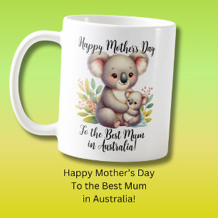 Mug Koala & Baby Happy Mother's Day Meilleure maman Au