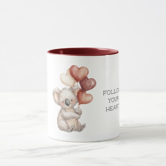 Mug Koala Bear Follow your heart Red Balloons (Centre)