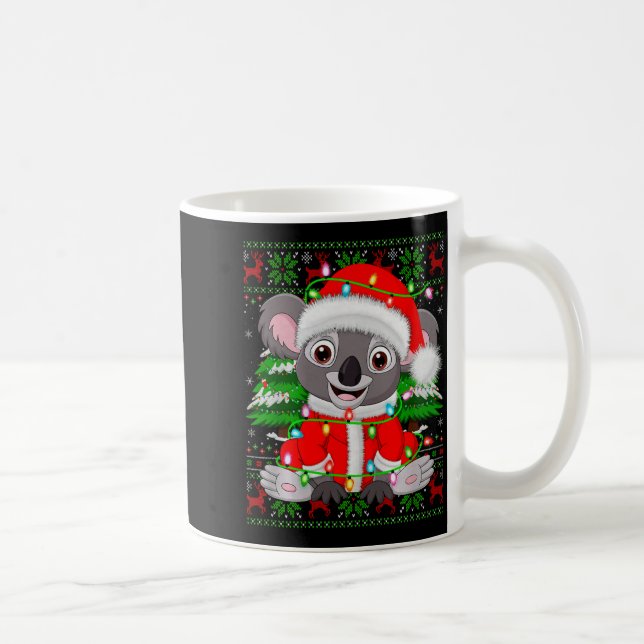 Mug Koala Christmas Lights Santa Costume Ugly Xmas Swe (Droite)