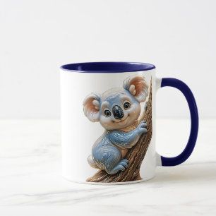 Mug Koala heureux sur tronc