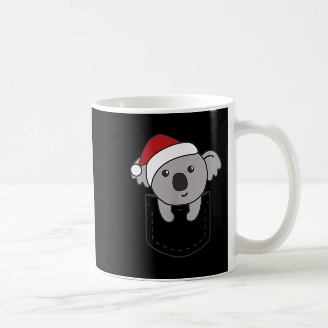 Mug Koala In Cket Christmas Cute Koala In Breast Cket  (Droite)