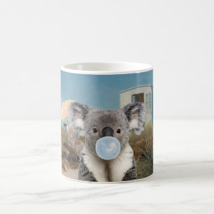 Mug Koala soufflant de la gomme à la plage