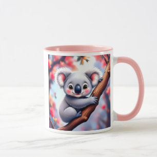 Mug Koala sur une Branche au Printemps Australien.