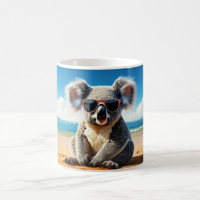 Mug Koala sur une plage de sable (Centre)