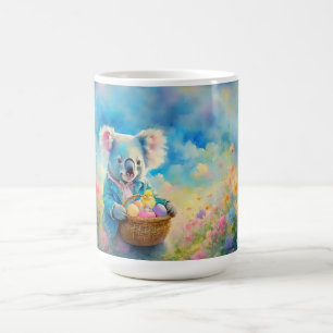Mug Koala tenant un panier d'œufs de Pâques