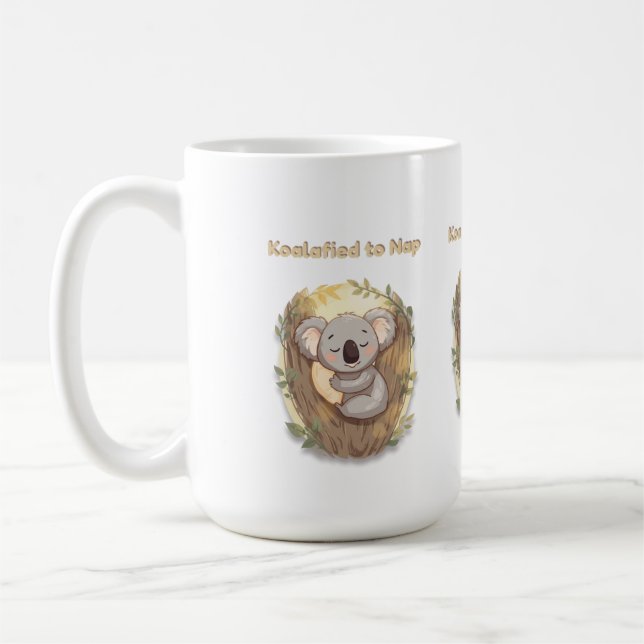 Mug *"Koalafied pour faire la sieste – Koala mignon en (Gauche)